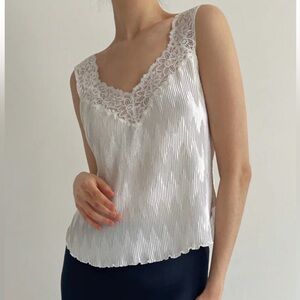 Vintage La Perla Satin Lace Italian Blush Pink Camisole Cami size 1 Small